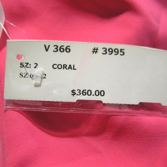 SHERRI HILL 2 Piece DRESS CORAL Size 2 - Picture 4 of 16